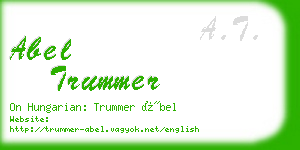 abel trummer business card